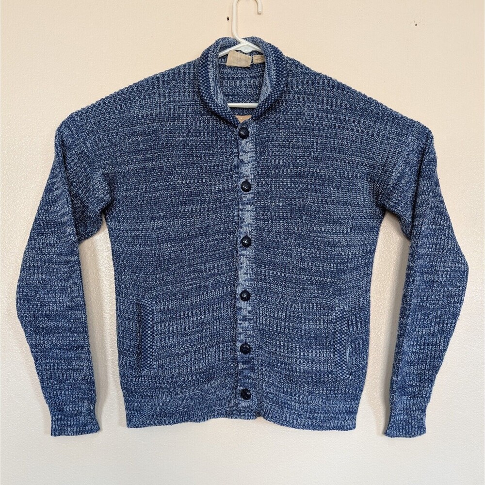 Vintage 70s Sears Sportswear Cardigan Sweater Men's Large Grunge Hipster Acrylic